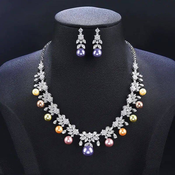 Royal Bloom Pearl Jewelry Set