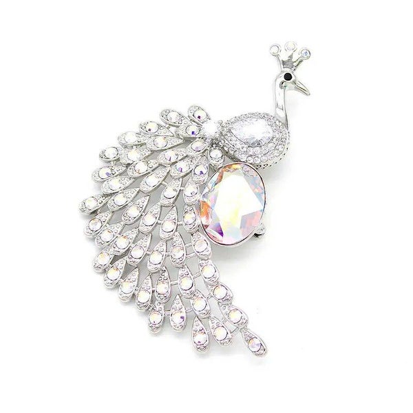 Celestial Peacock Brooch