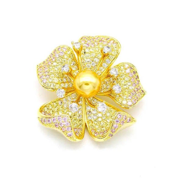 Golden Blossom Radiance Brooch