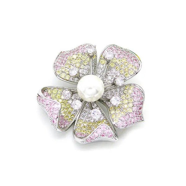 Pearl Petal Elegance Brooch