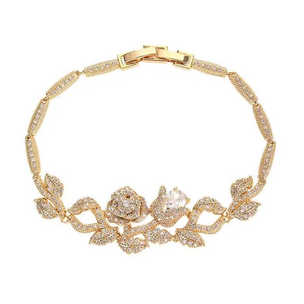 Golden Rose Vine Bracelet