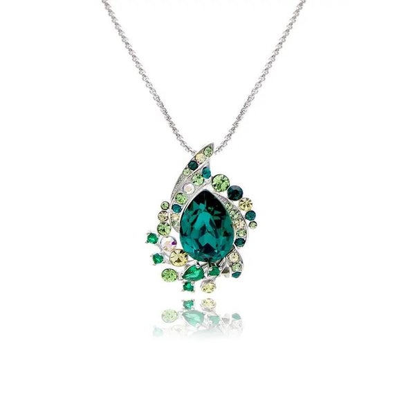 Emerald Rain Teardrop Necklace