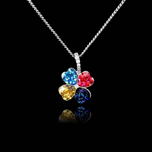 Rainbow Clover Necklace