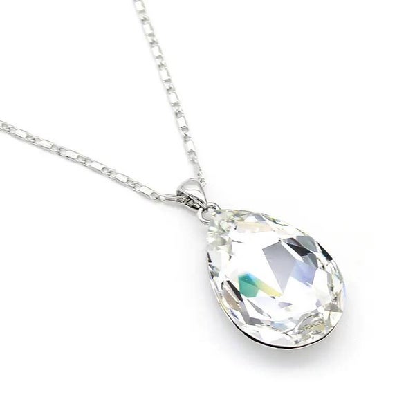 Crystal Rain Teardrop Necklace