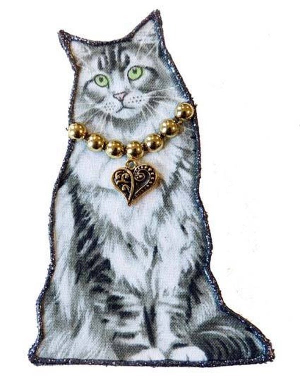 Broche Maine Coon kat 1