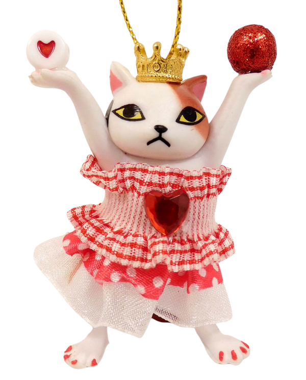 Kersthanger Cattitude lapjeskat wit/rood/roze outfit