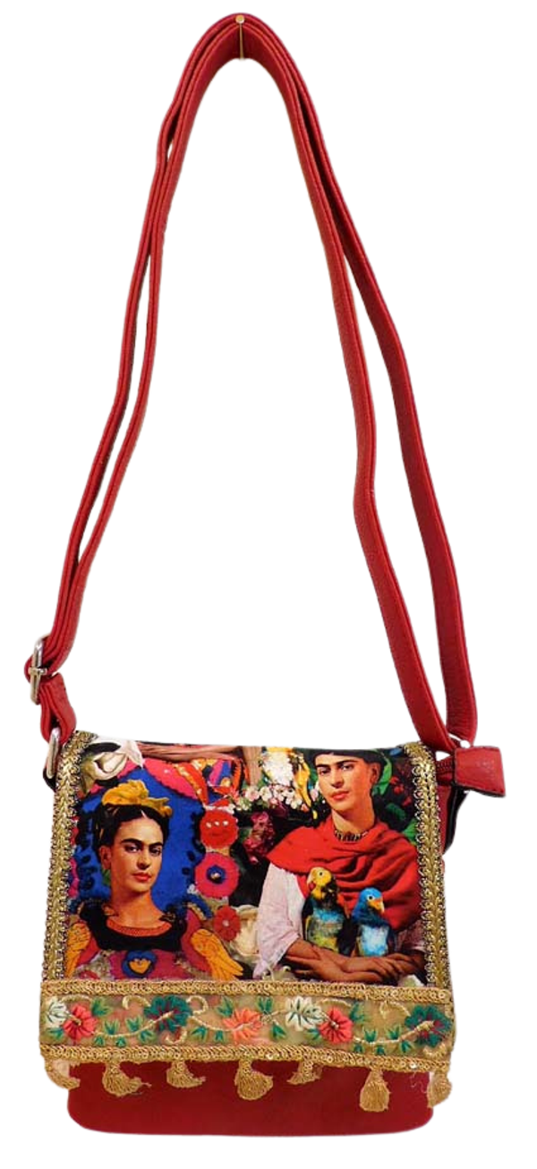 Tas Frida K, rood leer