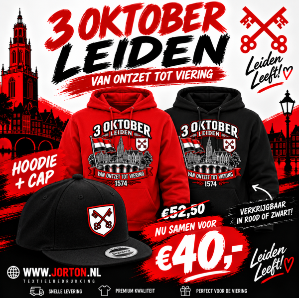 3 oktober Hoodie + Cap Actie!