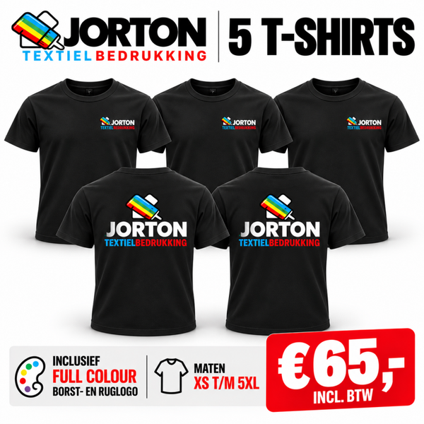 T-shirt pakket 5 stuks!