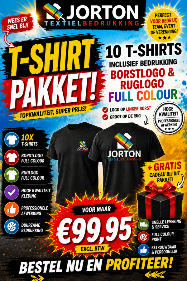 T-shirt pakket 10 stuks!