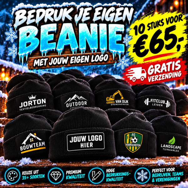 10 beanies voor 65 euro!