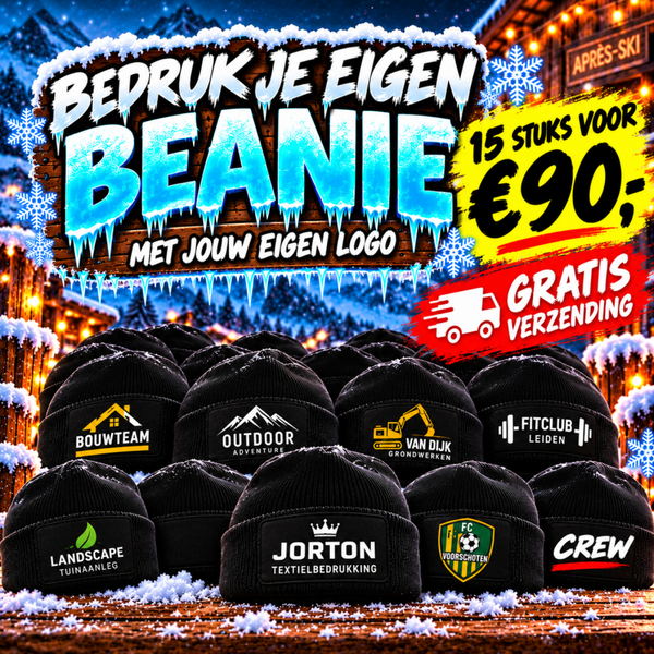 15 beanies voor 90 euro!