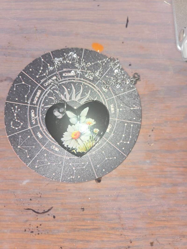 Flower Heart Necklace