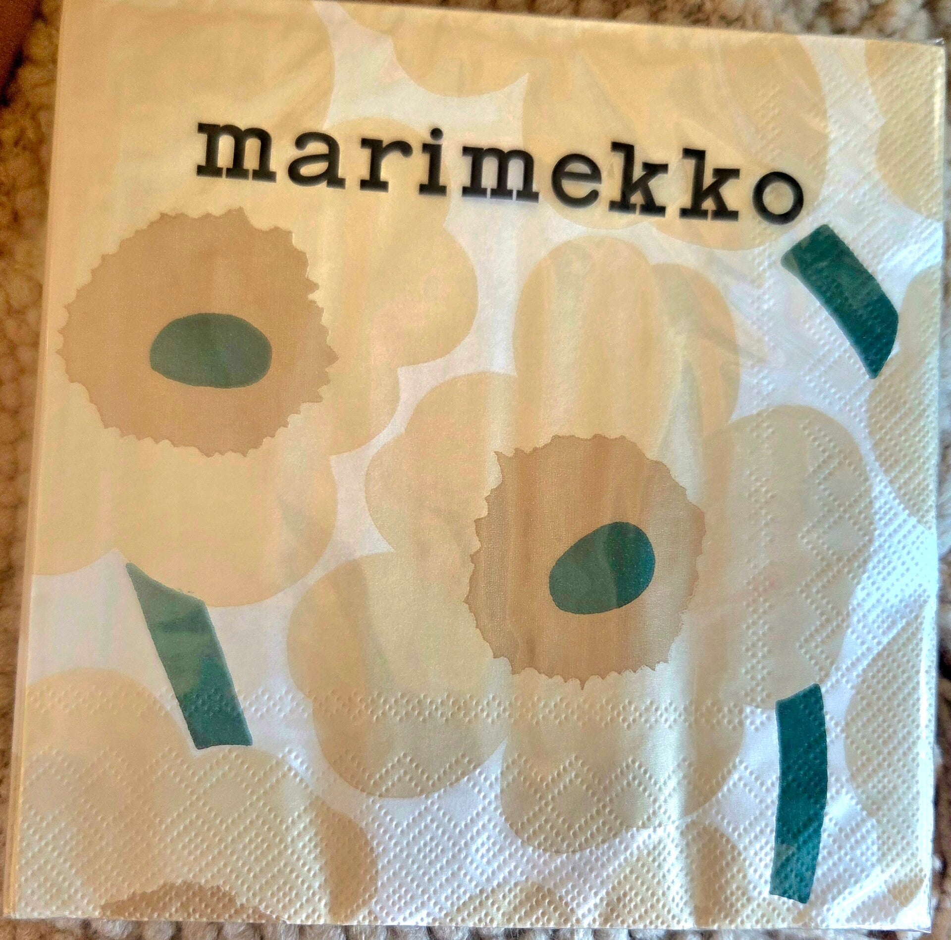 Marimekko serviettes cream  Quality 3 ply tissue