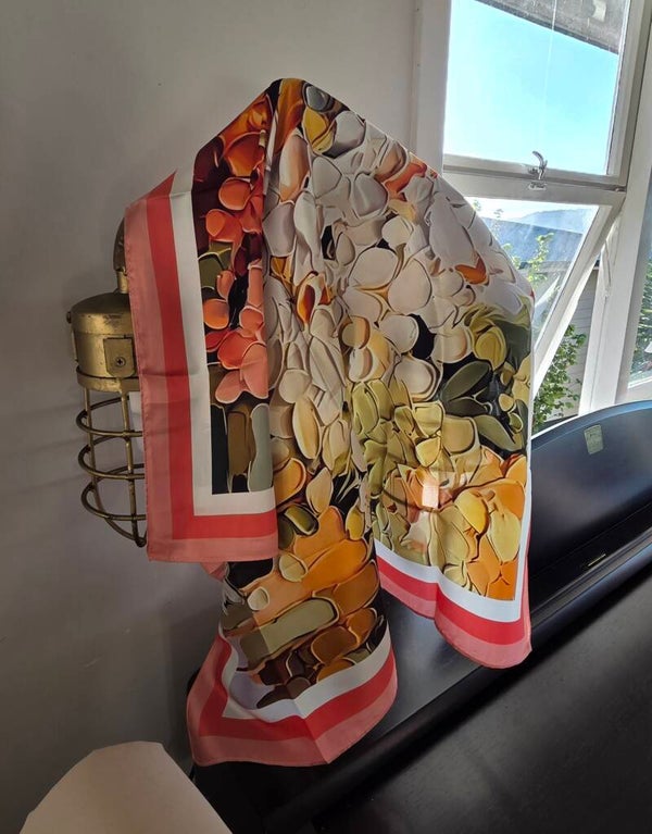 Scarf designer silk 65cm