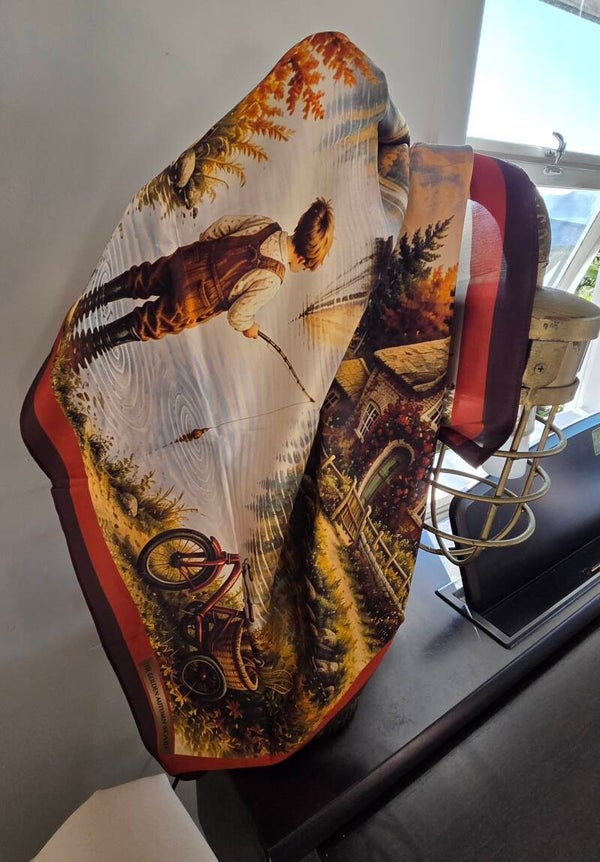 Scarf designer silk 65cm