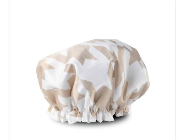 Manor Road shower cap beige navy