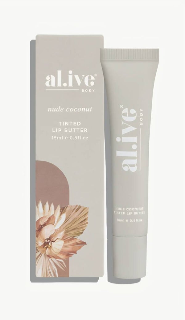 Alive lip balm tinted nude coxonut
