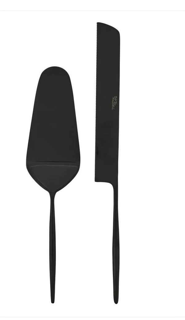Napier stainless steel cake and knife server