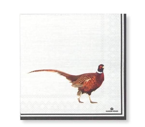 Manor Road serviettes pheasant scallop Lunch Napkins