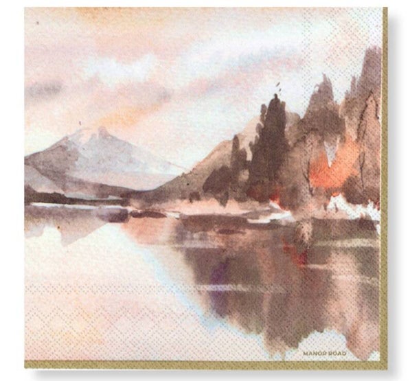 Manor Road citron serviettes landscape Napkins