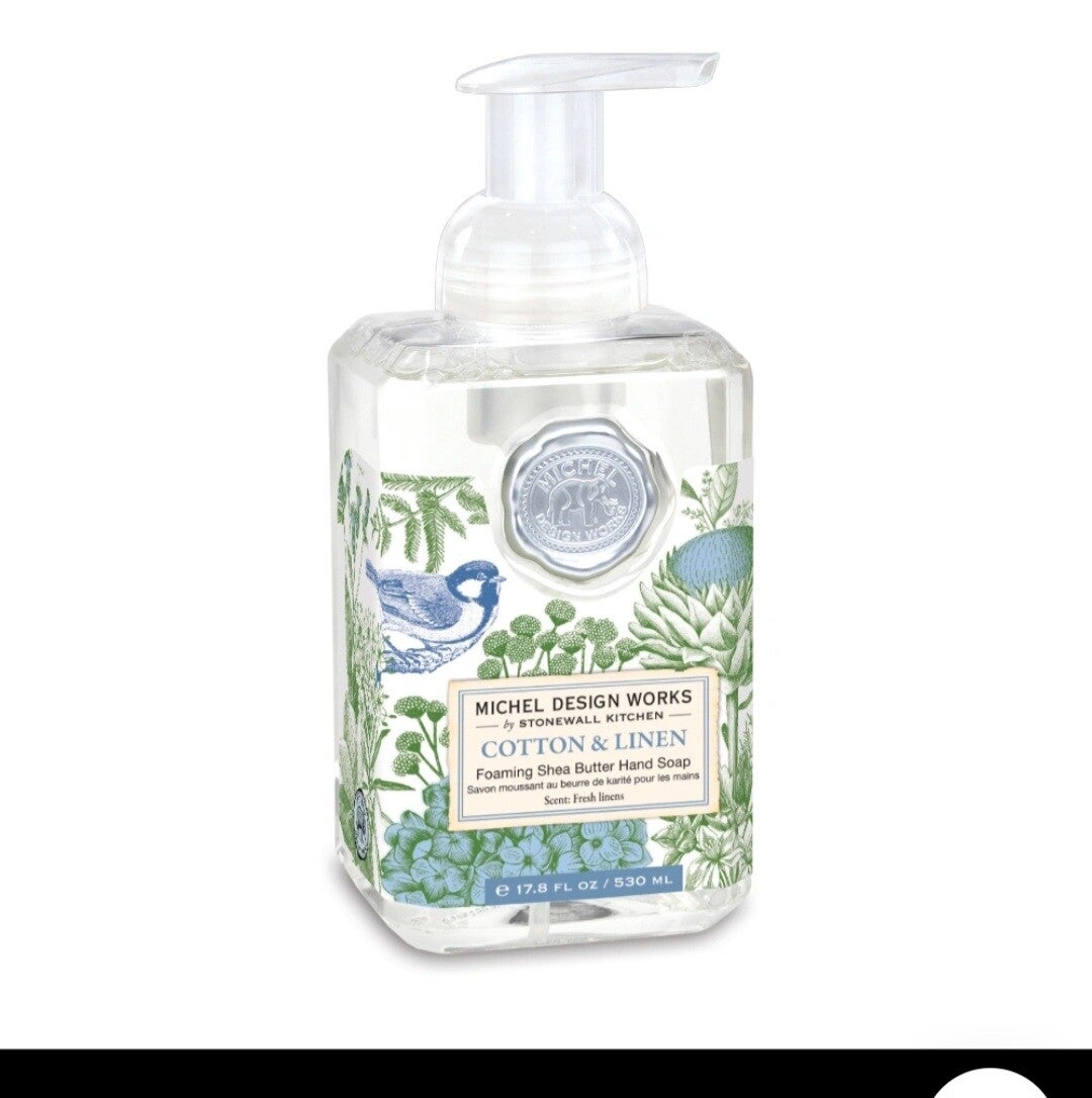 Michel design works foam hand wash cotton and linen