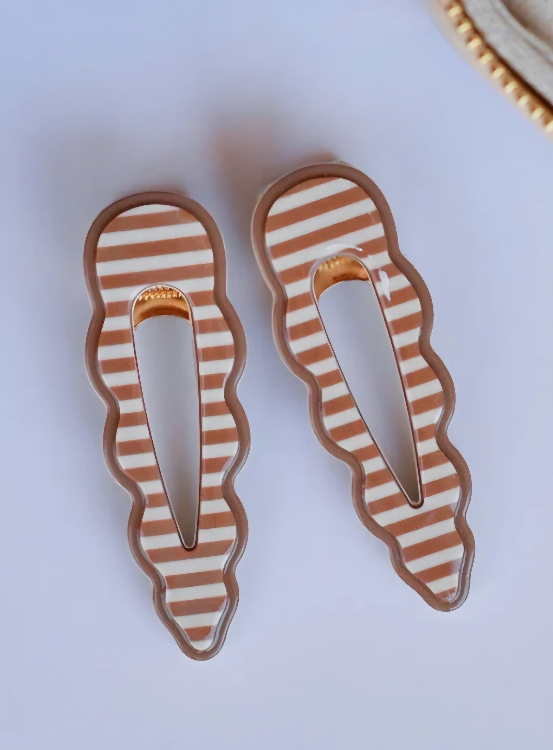 Panache cassia aĺligator clips tan stripe