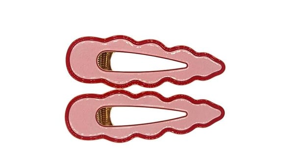 Panache cassia aĺligator clips pink and red