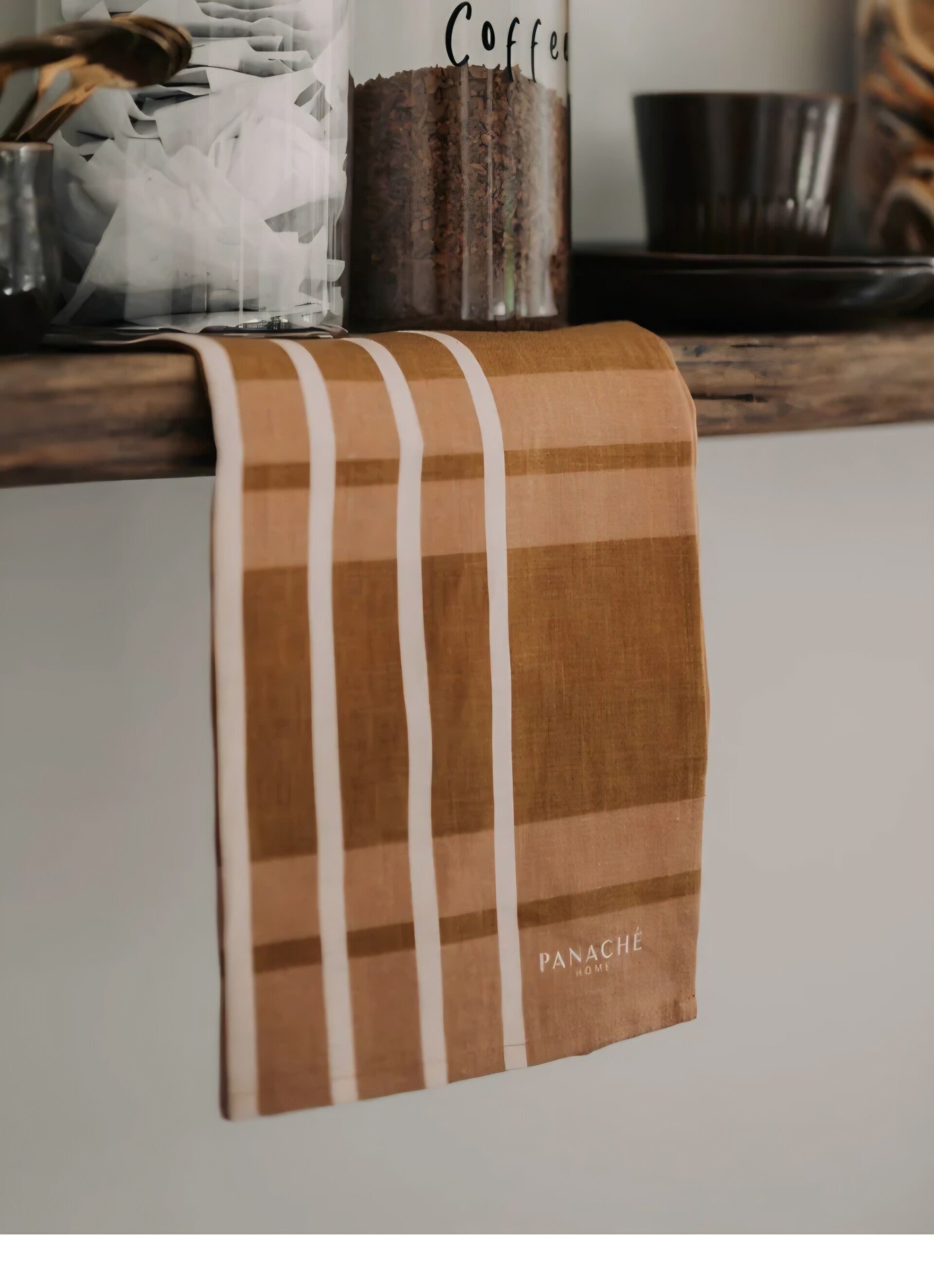Panache 100% linen teatowel plaid