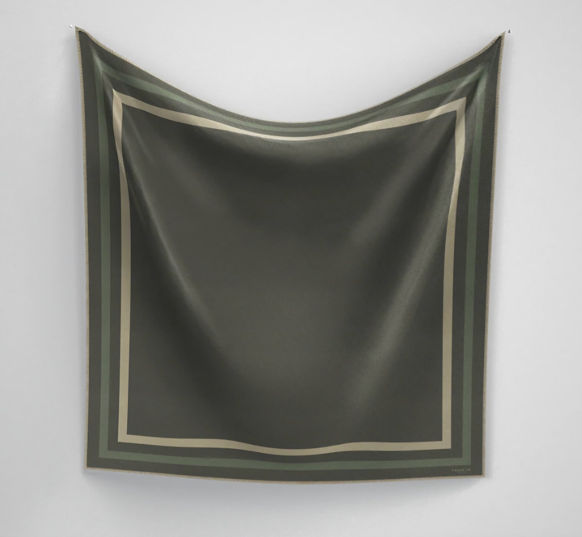 Panache scarf classique border olive