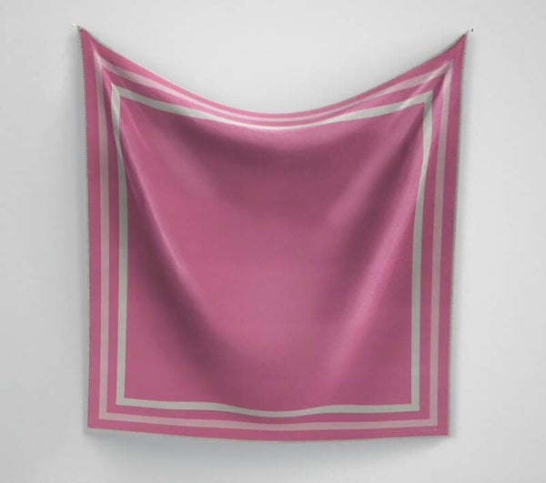 Panache scarf classique border pink
