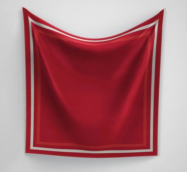 Panache scarf classique border red