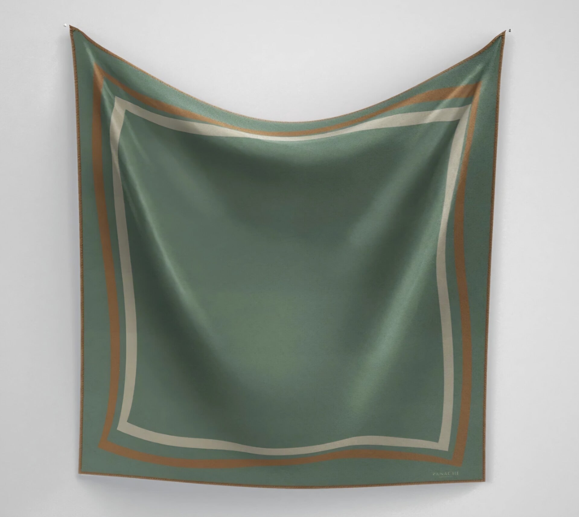 Panache scarf classique border olive