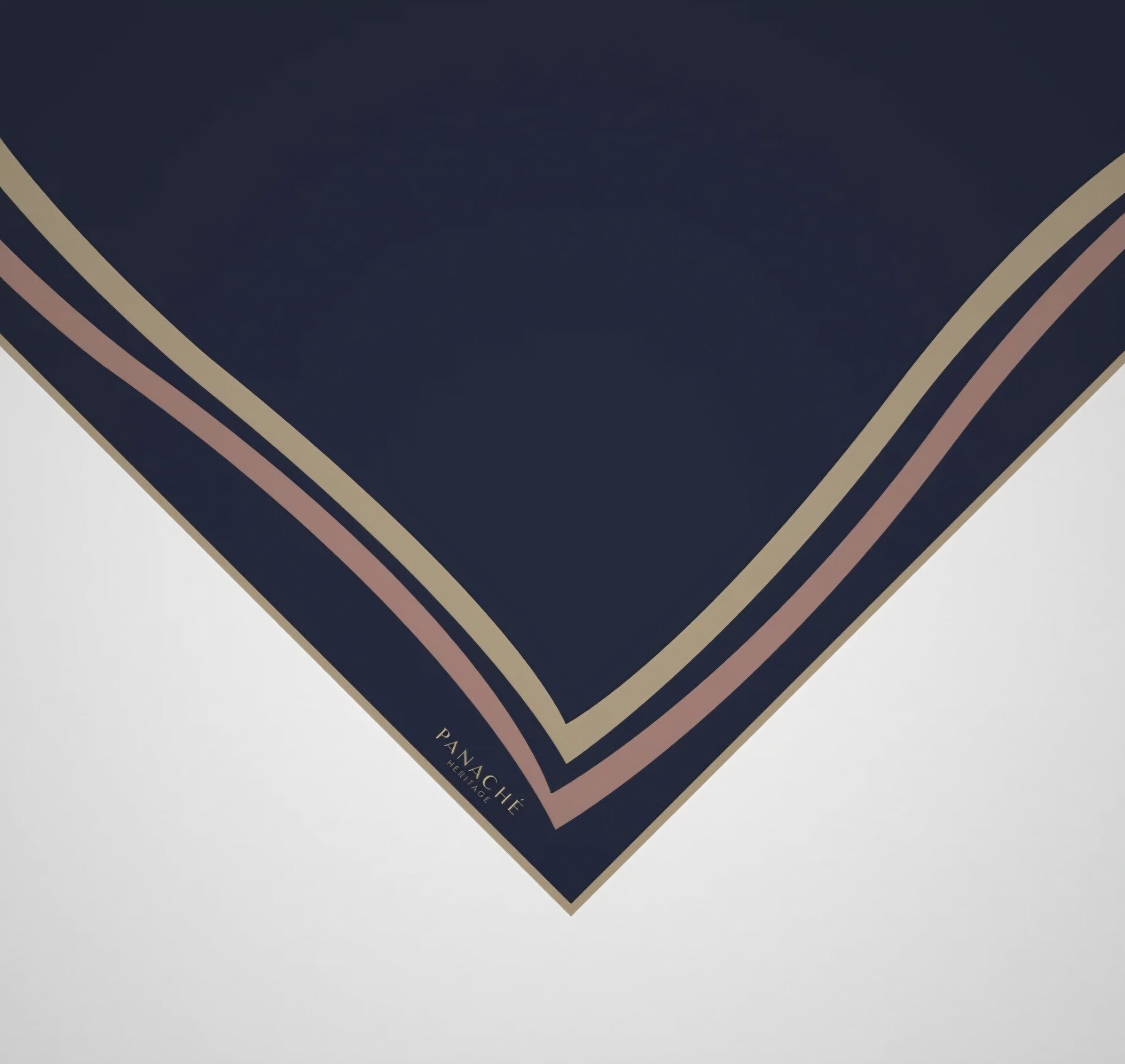 Panache scarf classique border navy