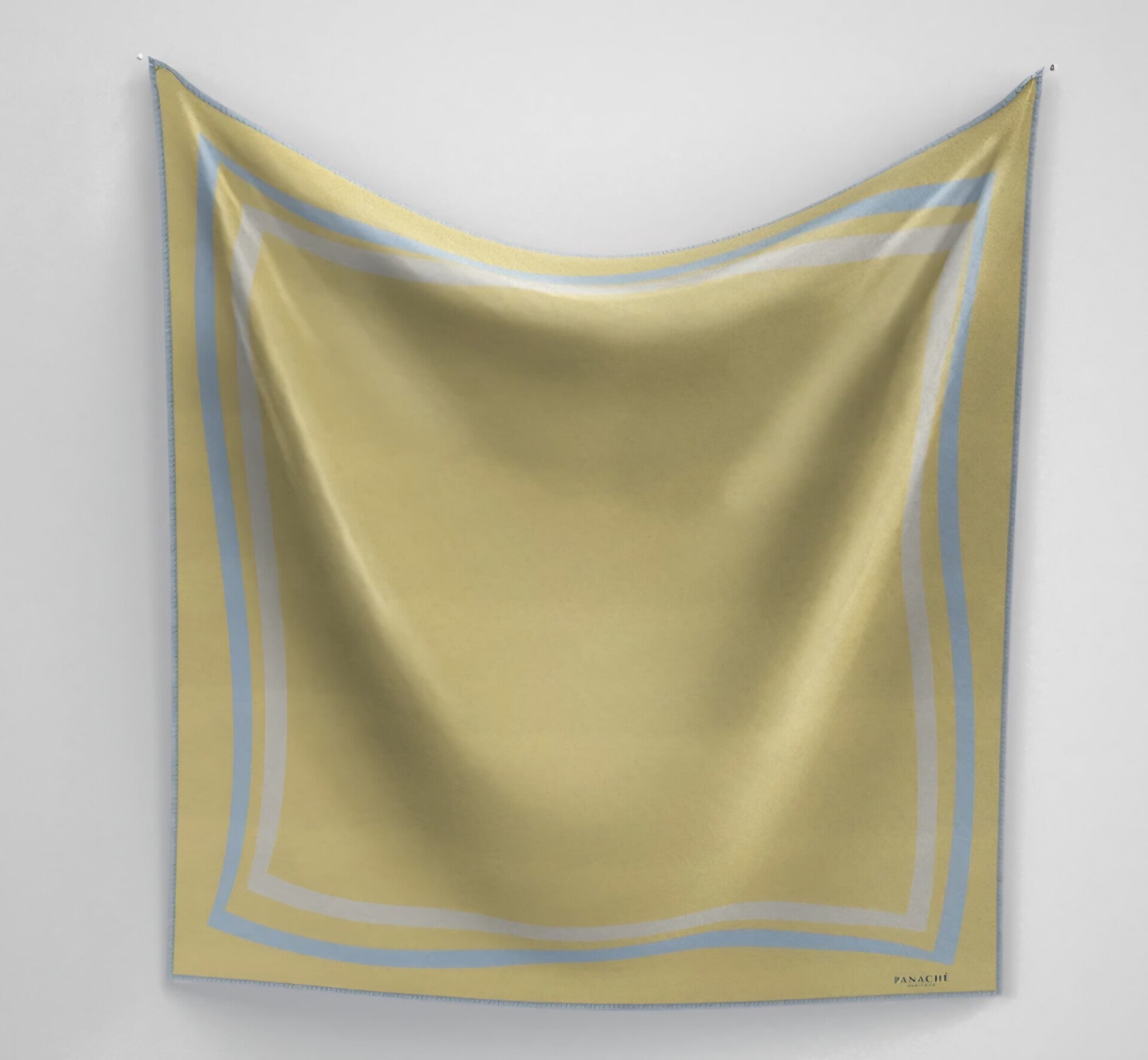 Panache scarf classique border lemon