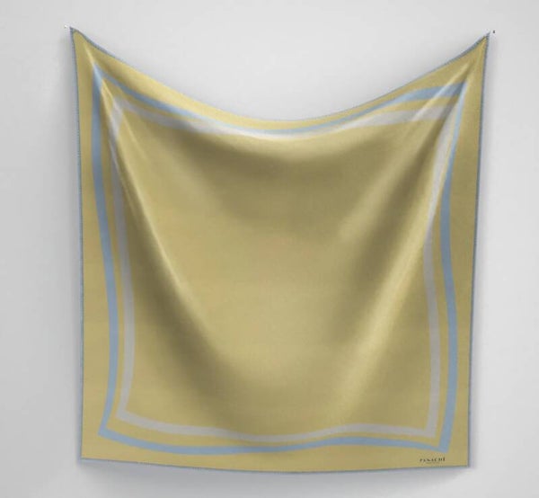 Panache scarf classique border lemon