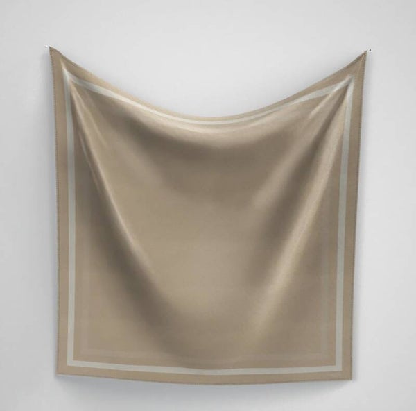 Panache scarf classique border biege