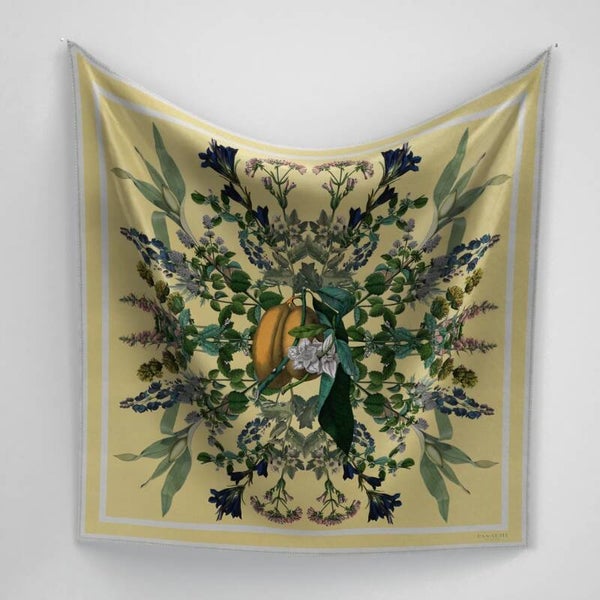Panache scarf lemon floral