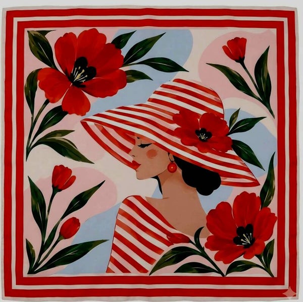 Silk scarf girls 50cm