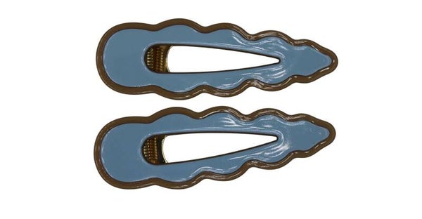 Panache cassia aĺligator clips blue
