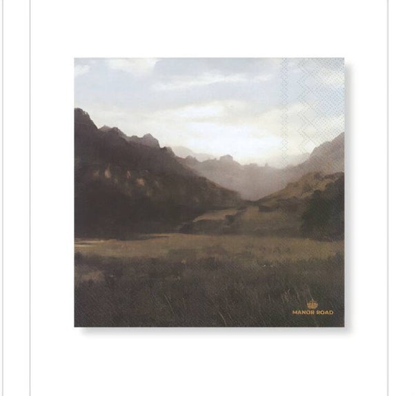 Manor Road serviettes landscape cocktail Napkins