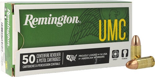 Remington UMC Handgun Ammunition 9mm Luger 115 gr FMJ 1145 fps 50/ct