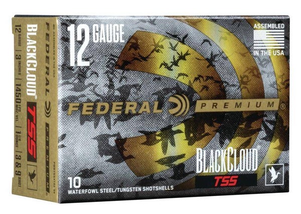 Federal Black Cloud TSS Shotshells 12ga 3" 1-1/4 oz 1450 fps #3,#9 10/ct