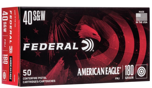 American Eagle Handgun Ammunition .40 S&W 180 gr FMJ 1000 fps 50/ct