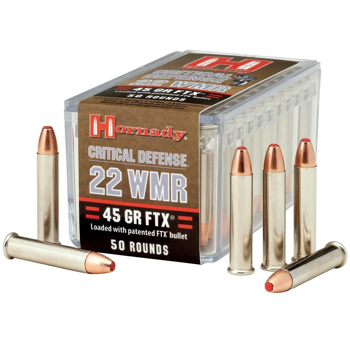 Hornady Critical Defense 22 WMR 45gr FTX 50 Rounds