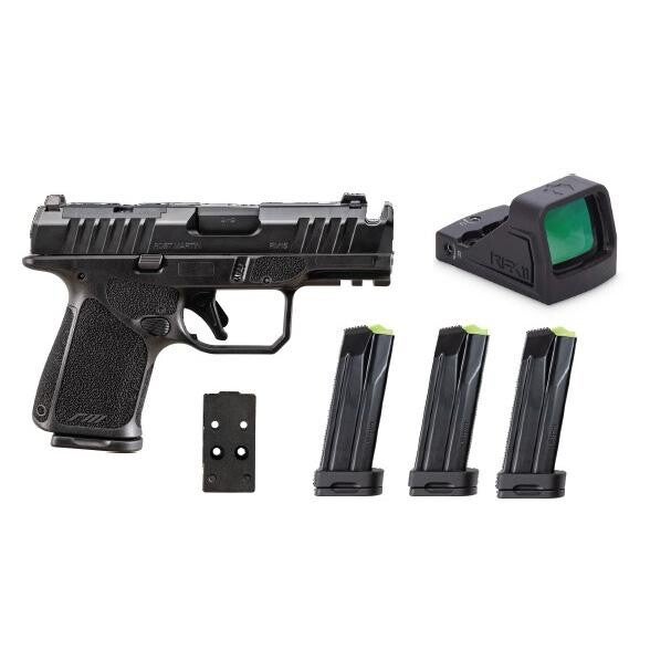 Rost Martin RM1C Comp Handgun Bundle 9mm Luger 10rd Magazines(4) 4" Barrel Black Viridian Red Dot Pistol CA Compliant