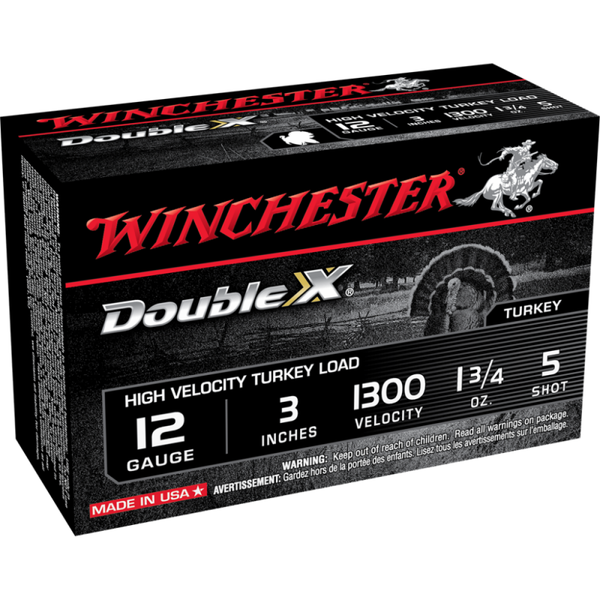 Winchester Double X Turkey Load Shotshells 12 ga 3" MAX 1-3/4 oz #5 1300 fps 10/ct