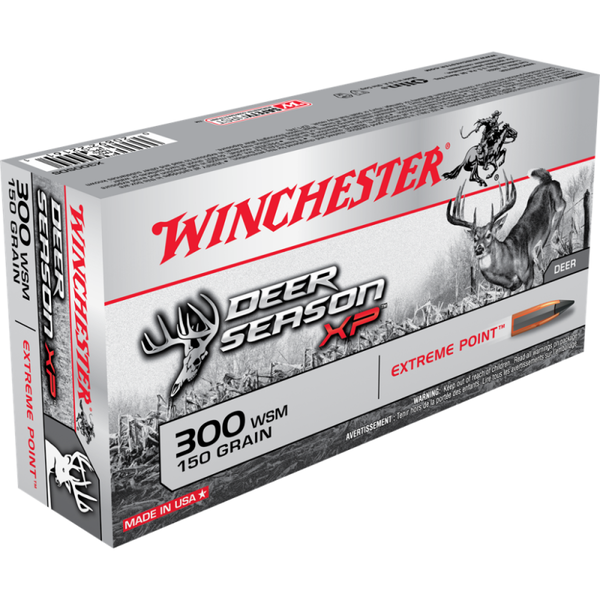 Winchester Deer Season XP Rifle Ammunition 300 WSM 150 gr. PT 3260 fps 20/ct