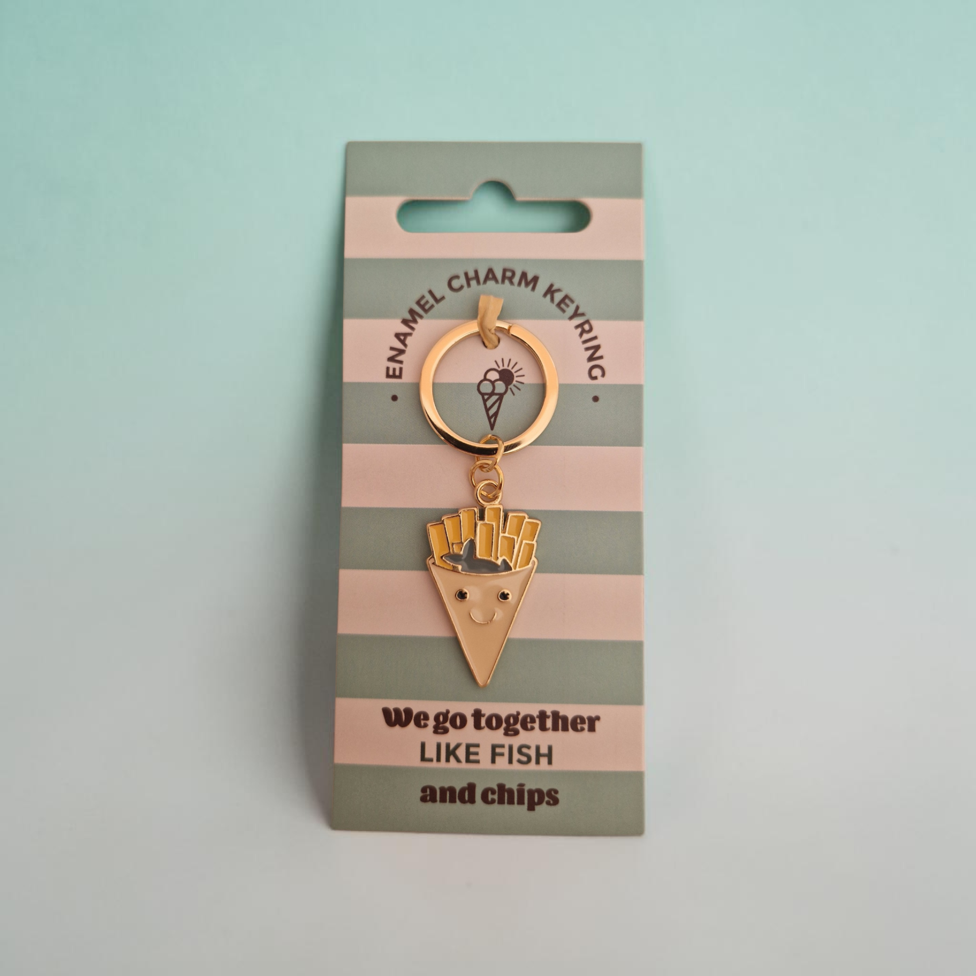 We go together like Fish & Chips Keyring