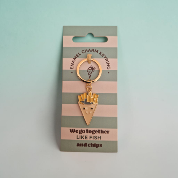 We go together like Fish & Chips Keyring